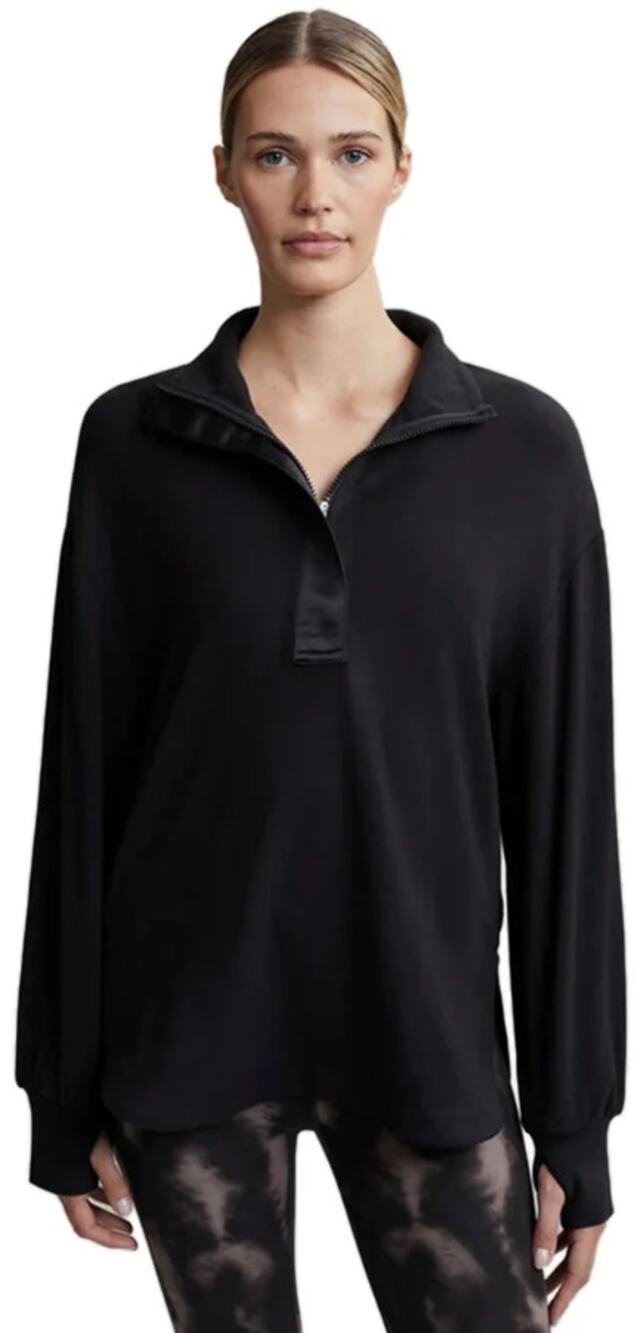 Varley Roeder Half Zip Mid Layer Restore Jersey Fabric Black XS Versatile Casual